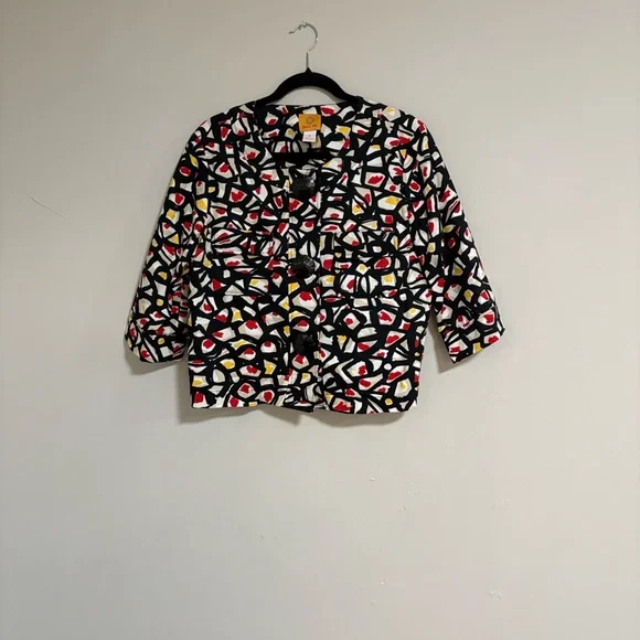 Ruby Rd Colorful Geometric Patterned Jacket - Picture 1 of 8